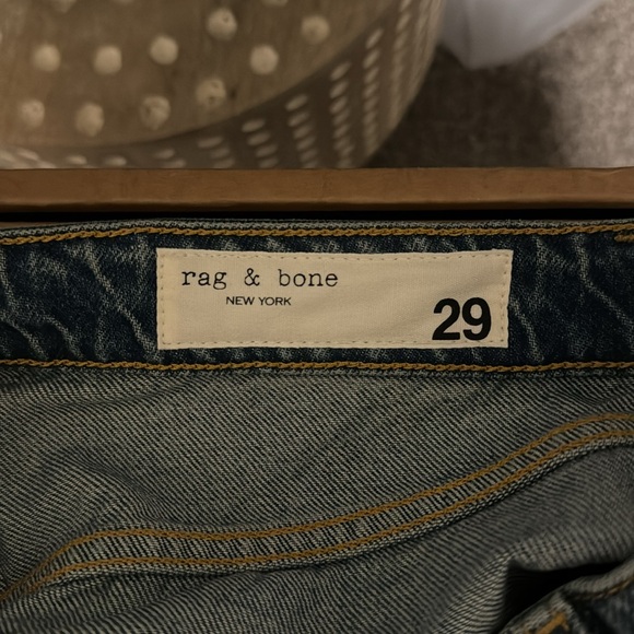 Rag & Bone Alissa Straight - Gypsum High-Rise Rigid Jean - Picture 11 of 12